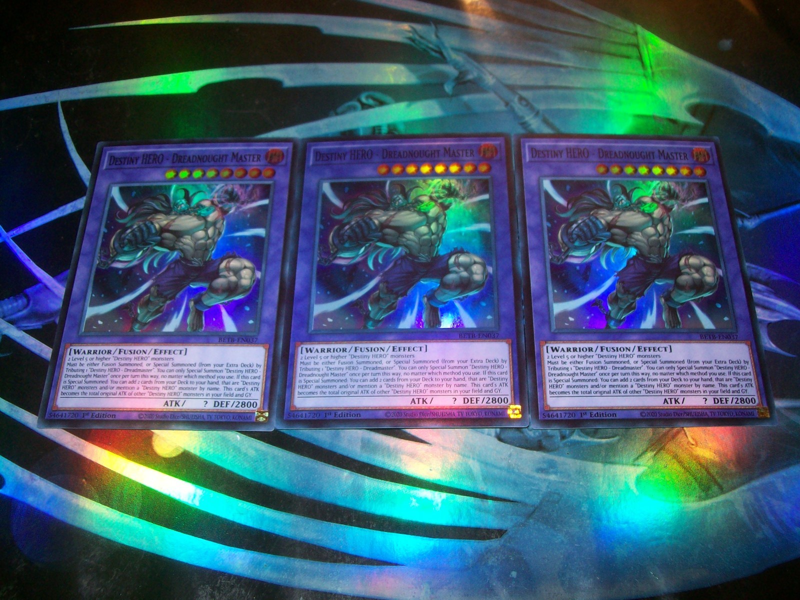 3x Destiny HERO - Dreadnought Master 1st Edition Super Rare BETB-EN037 Yu-Gi-Oh