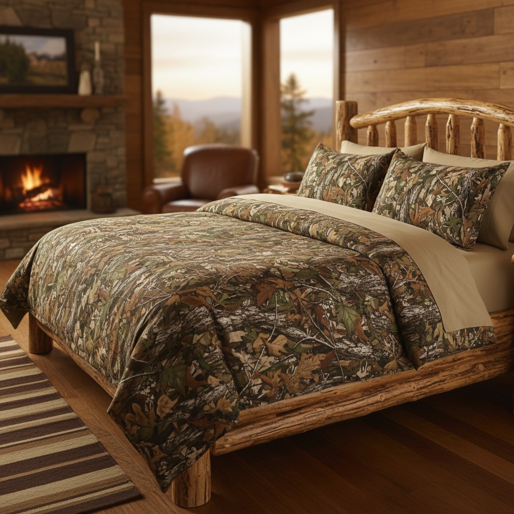 Elegant Realtree Edge King Size Bedding Set: 5-Piece All-Season Camo Design