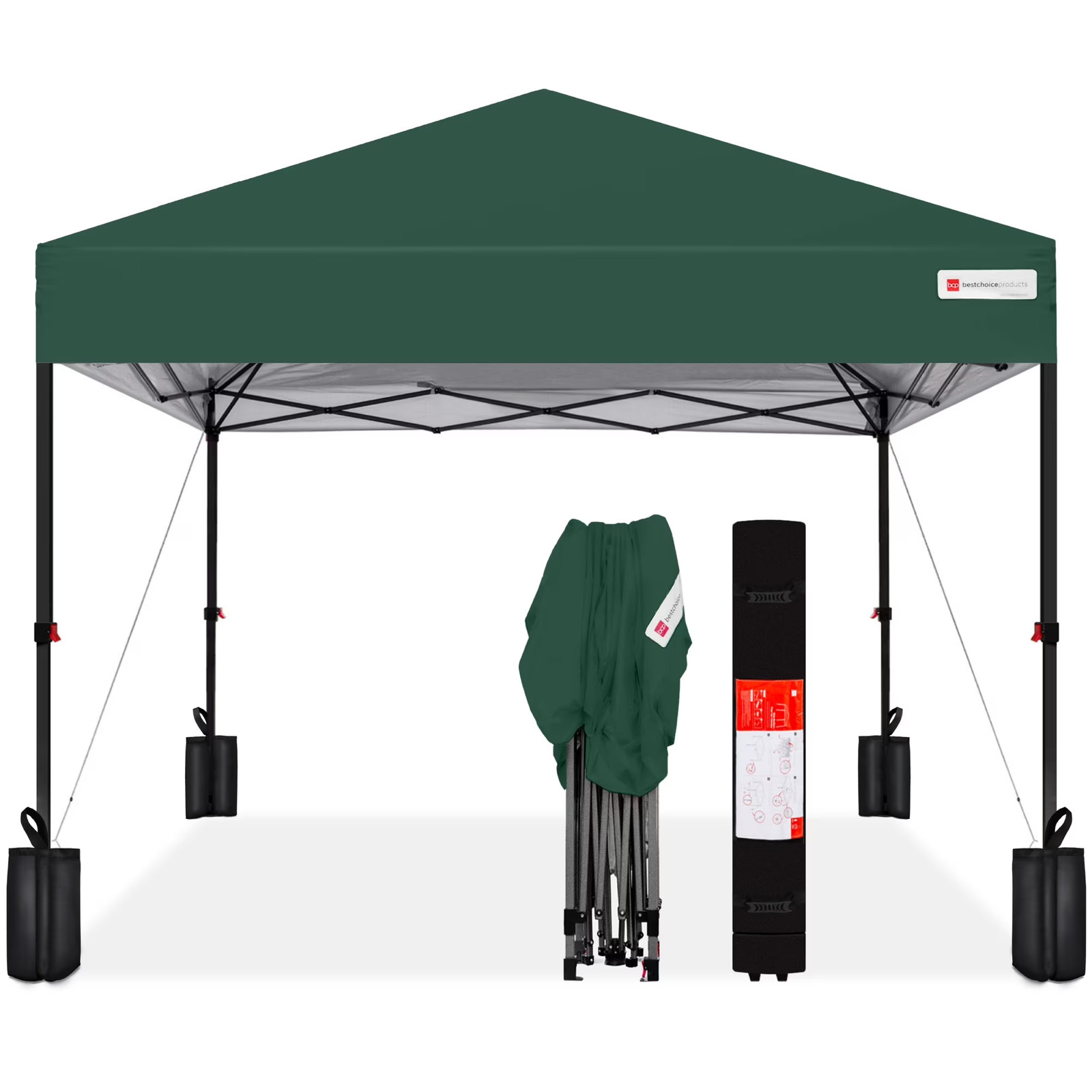 New 8X8Ft Easy Setup Pop up Canopy W 4 Weight Bags