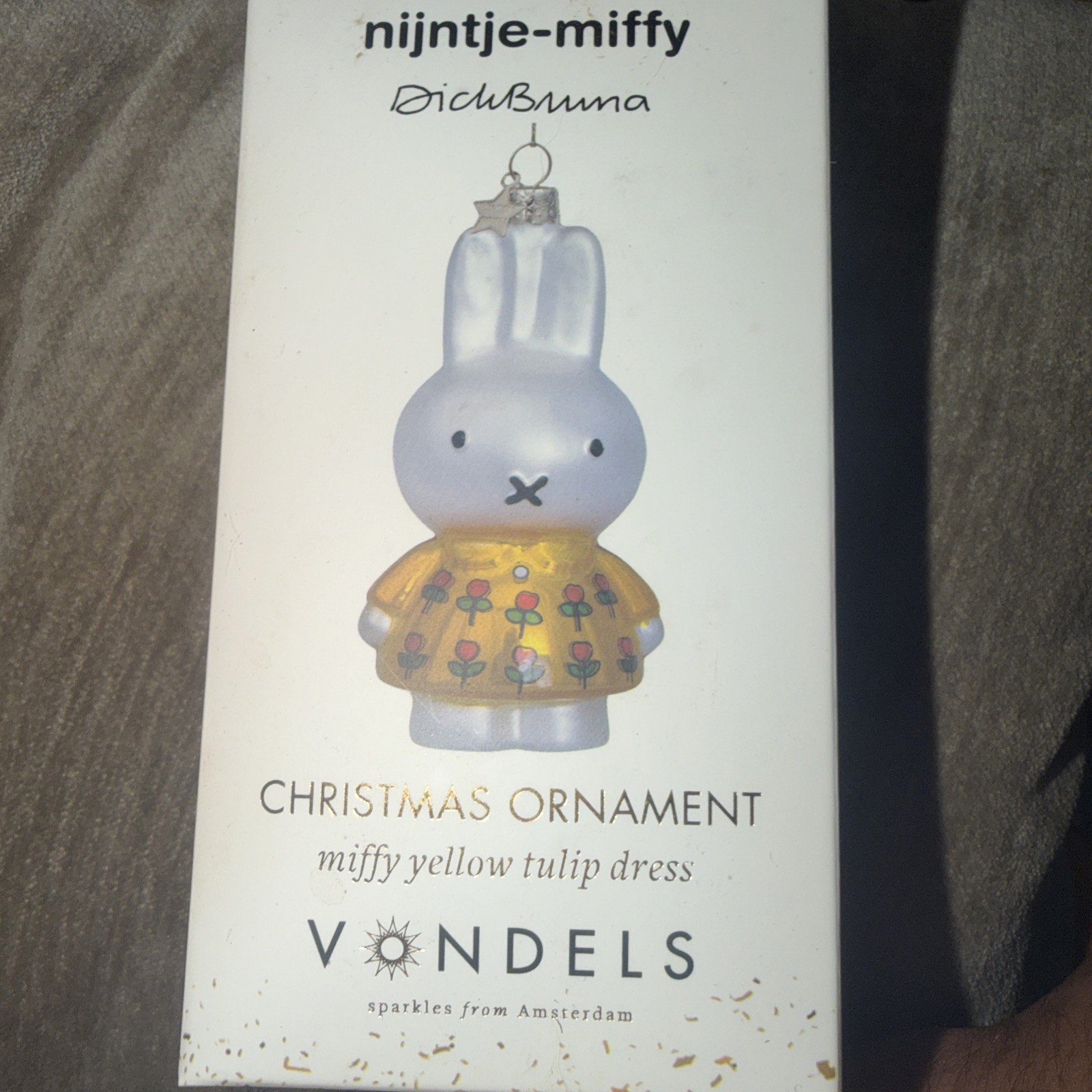Miffy Vondels Glass Ornament  Christmas Tree Crown