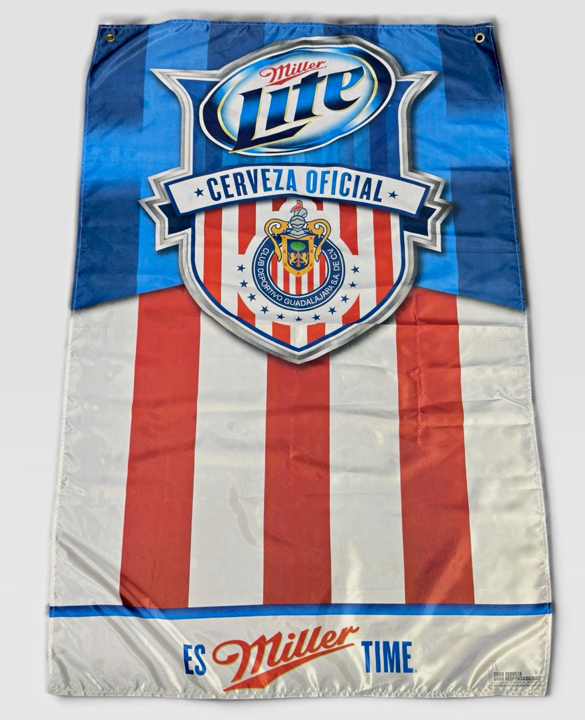 Authentic Miller Lite Chivas de Guadalajara Soccer Beer Satin BannerFlag 56