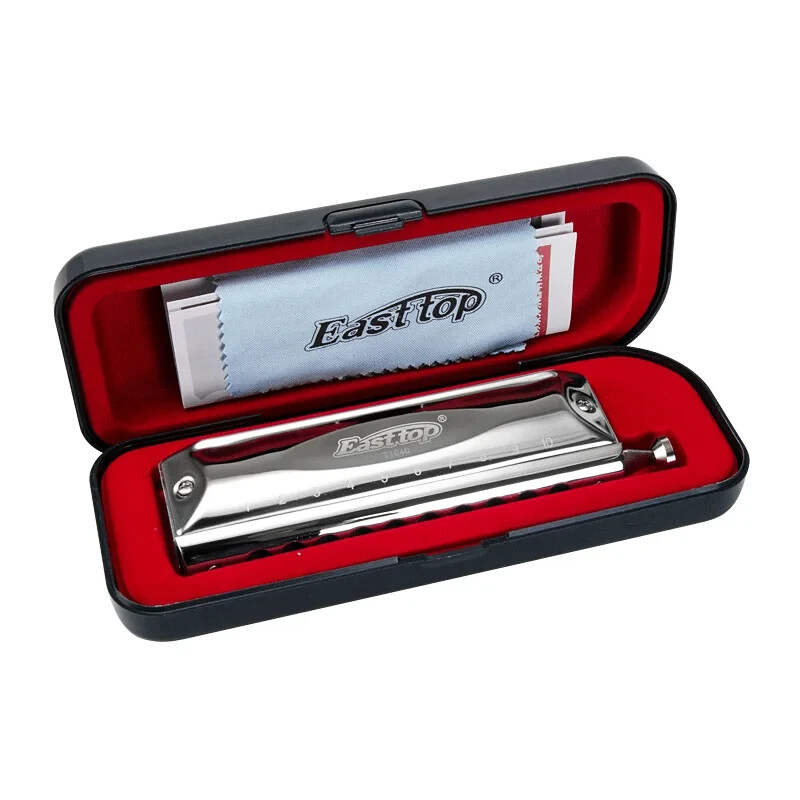 EASTTOP T10-40 Chromatic Harmonica Key of C 10hole 40Tone Mouth Organ Harmonica
