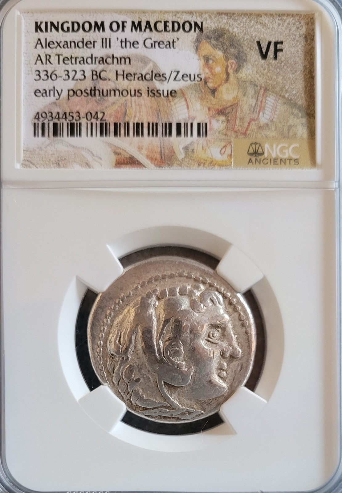 Alexander III the Great AR Tetradrachm NGC VF Ancient Greek Silver Coin