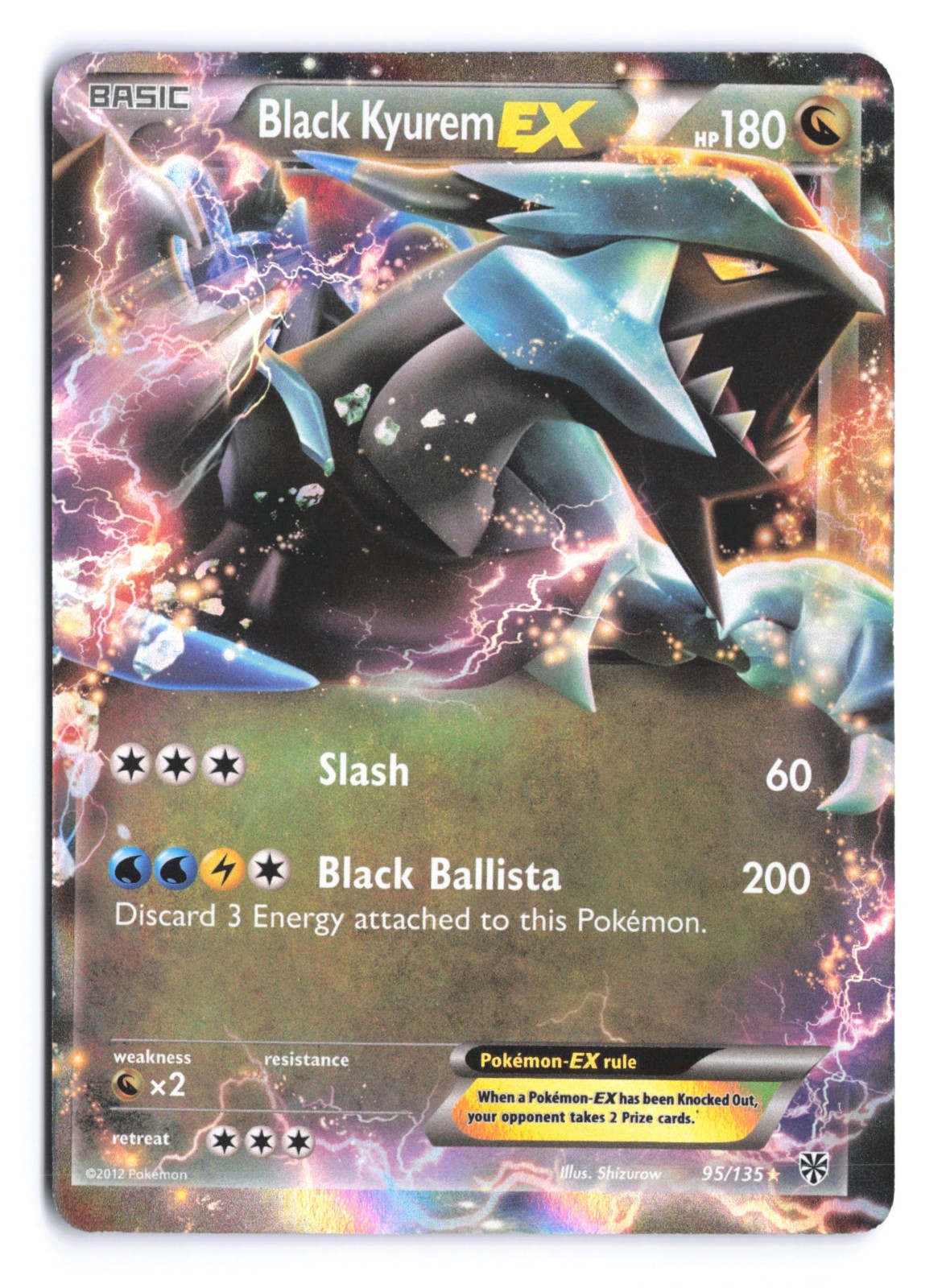 2012 Pokemon Black Kyurem EX Black & White Plasma Storm 95/135 Ultra Rare 2012 Pokemon Black Kyurem EX Black & White Plasma Storm 95/135 Ultra Rare