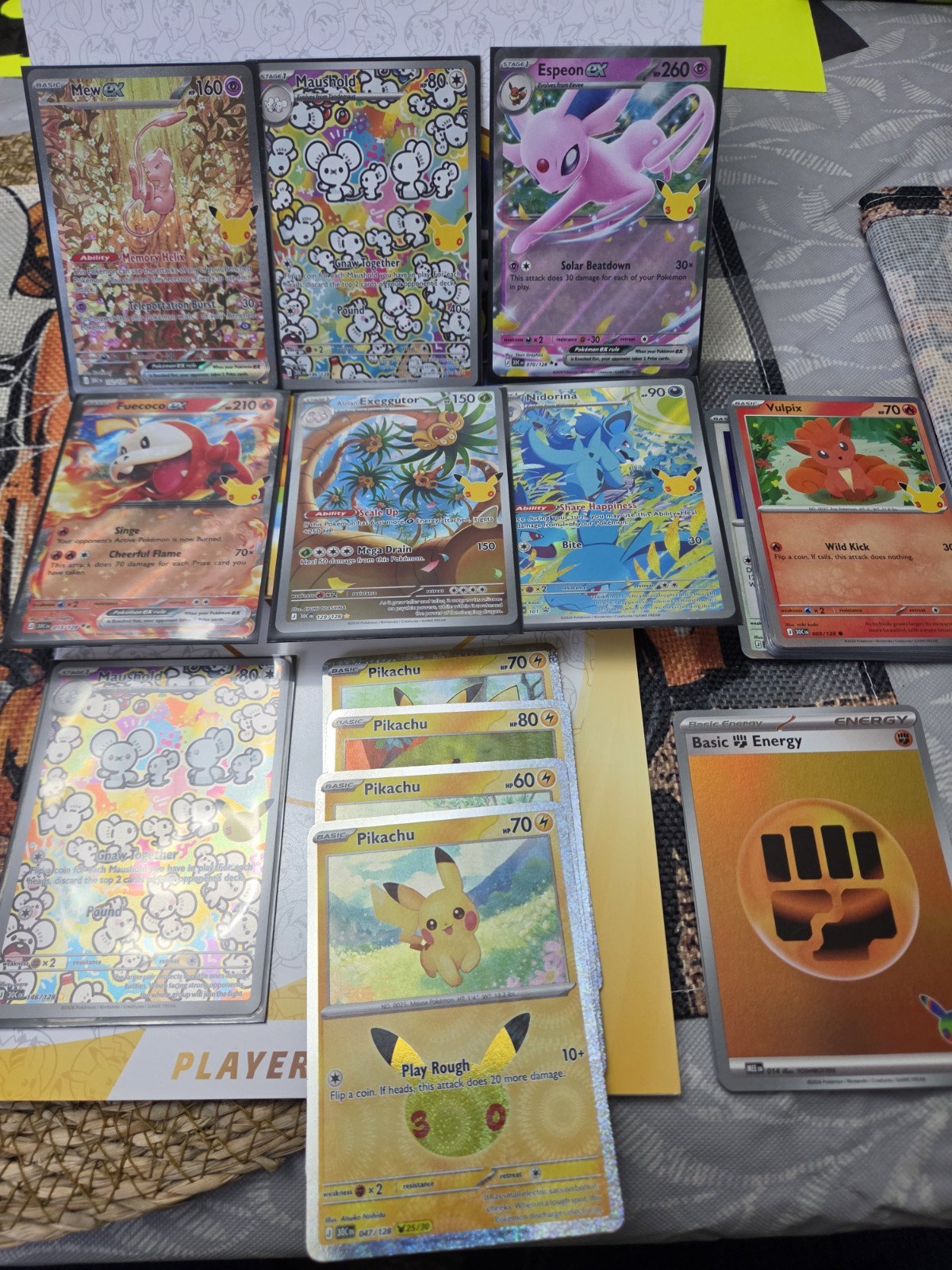 Pokemon TCG 30th Anniversary Lot entire contents of ETB box empty packs include 