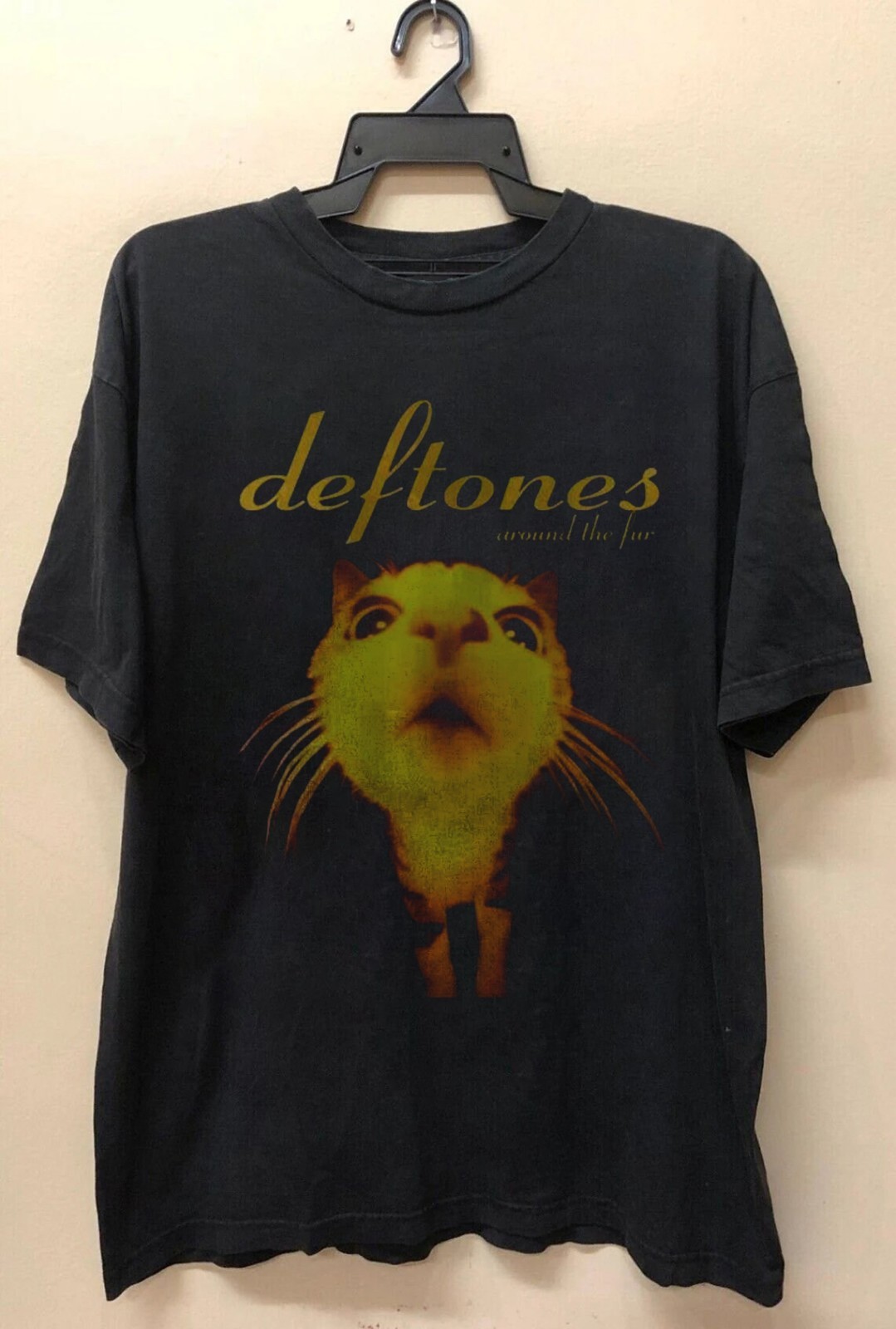 Hot Deftones Around The Fur Cat Graphic Unisex Black T-shirt, Size S-5XL