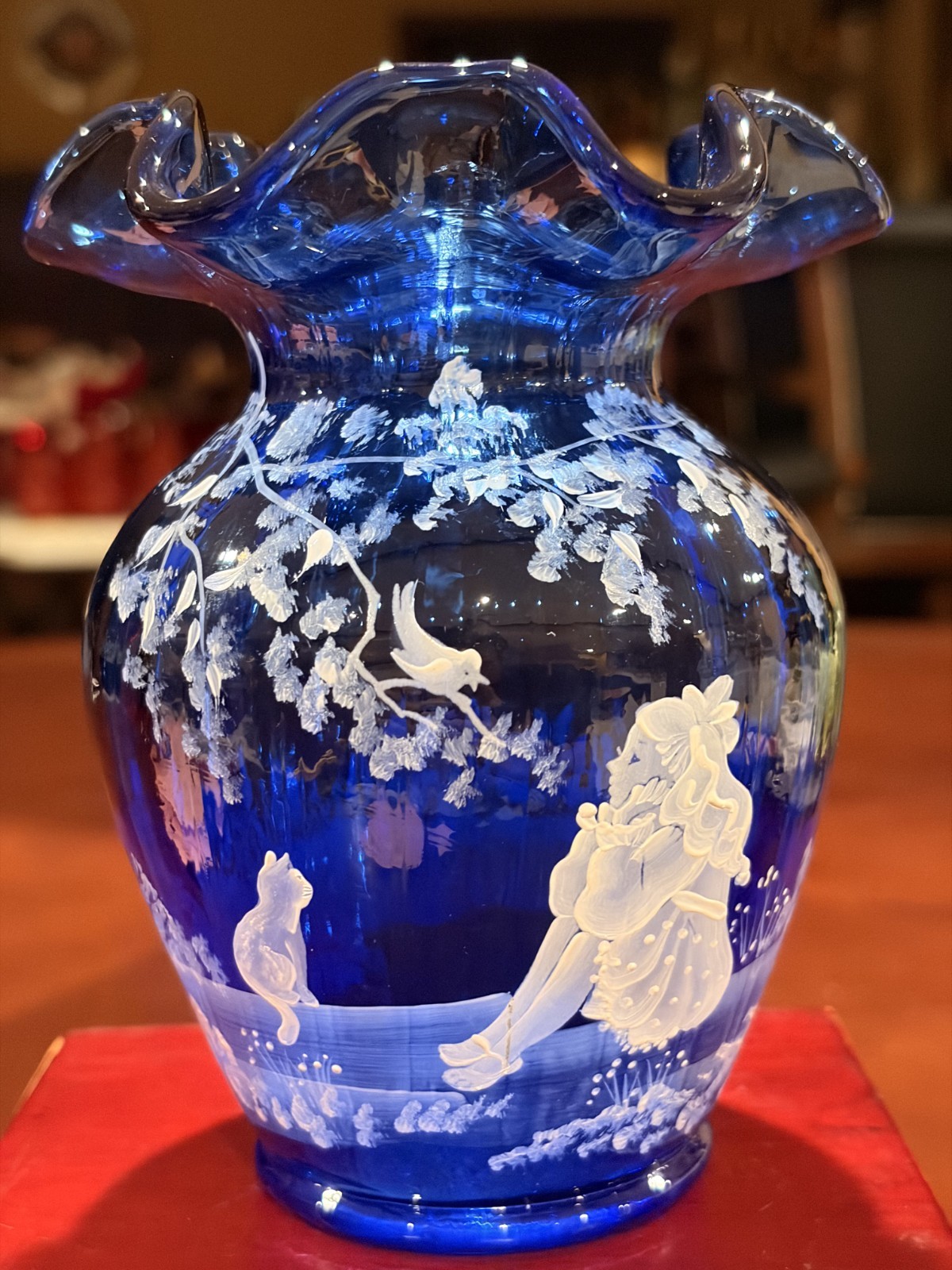 Fenton Cobalt Blue Mary Gregory \ Fenton Cobalt Blue Mary Gregory \