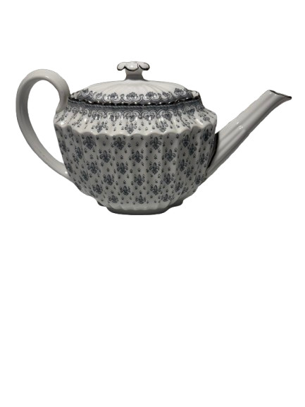 Vintage Spode Fleur de Lys Grey bone China Teapot Vintage Spode Fleur de Lys Grey bone China Teapot