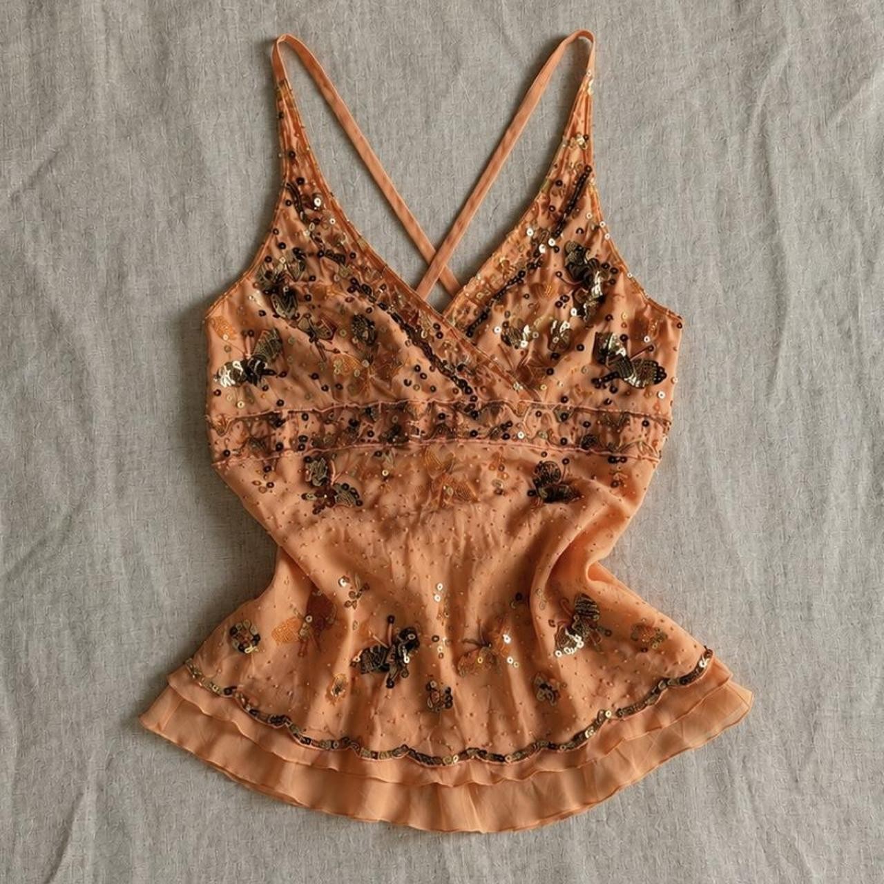 Authentic Y2K Bebe Intricate beaded + sequined deadstock / new with tags size L