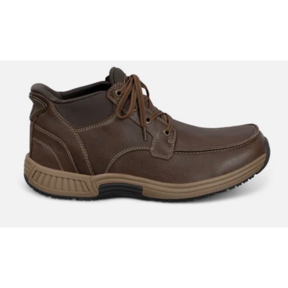 NEW Orthofeet Verno Leather Hands-Free Orthopedic Boots Men Size 14 Wide Comfort