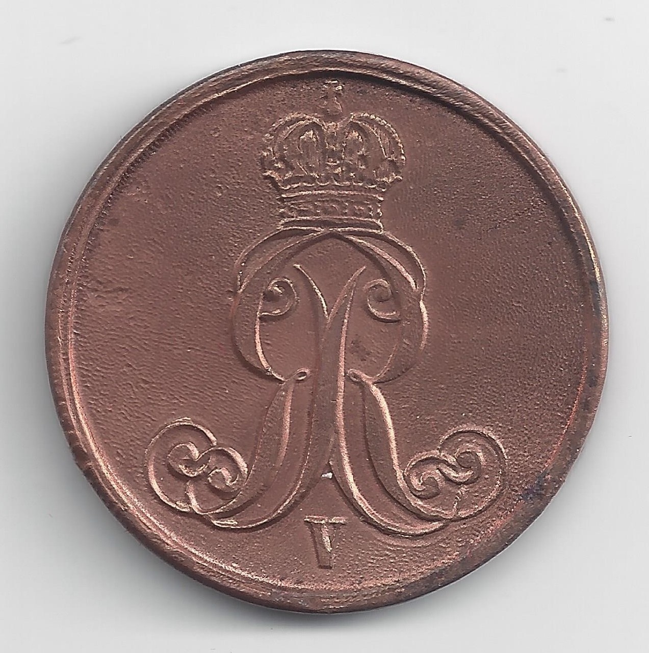 Hanover Kingdom Hanover 2 Pfennig 1854 B (820)