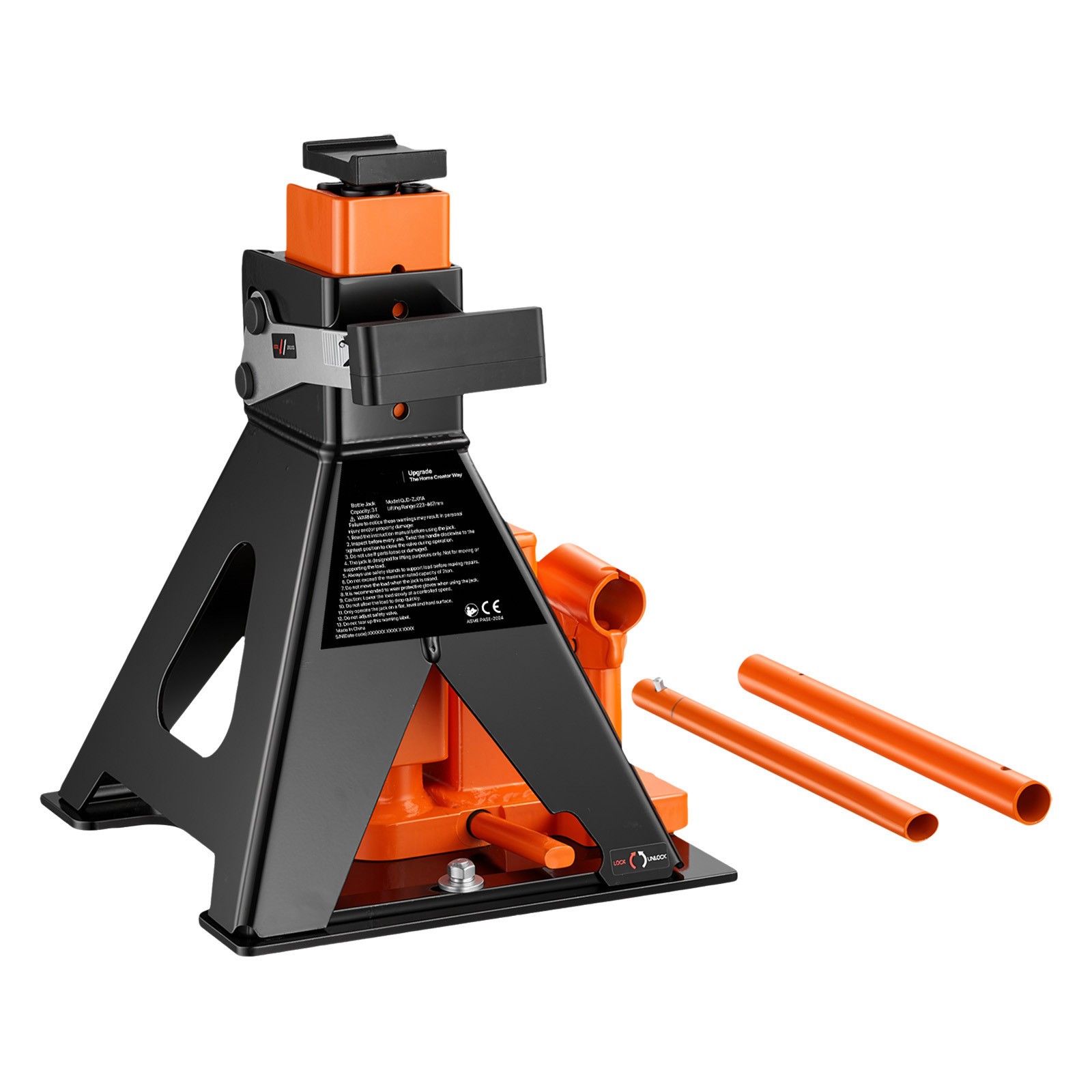 Uimoso Hydraulic Bottle Jack & Stand Combo, 3 Ton Capacity, 10.75\ Uimoso Hydraulic Bottle Jack & Stand Combo, 3 Ton Capacity, 10.75\