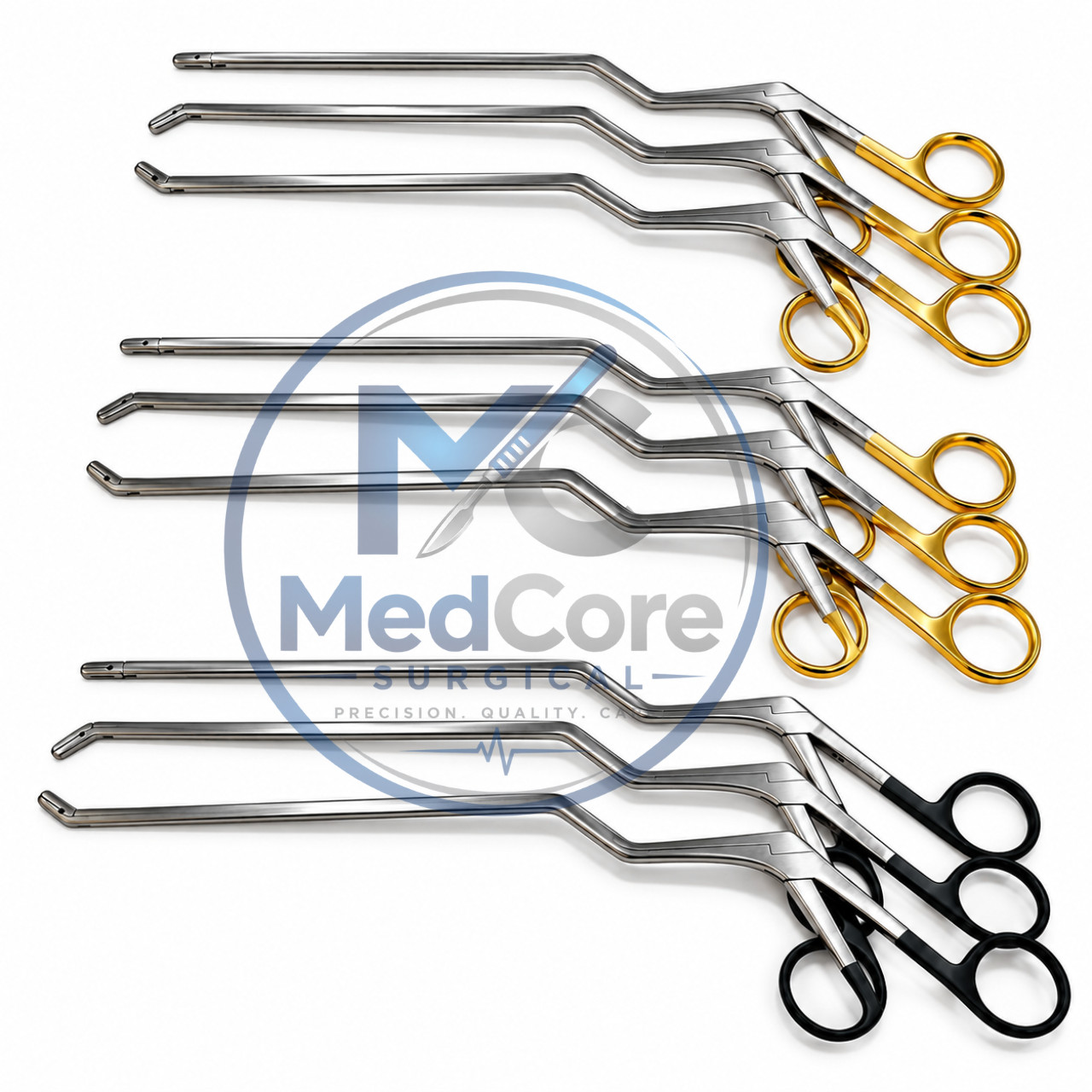 Caspar Intervertebral Bayonet Disc Rongeur set of 9 Pcs Orthopedic Spine