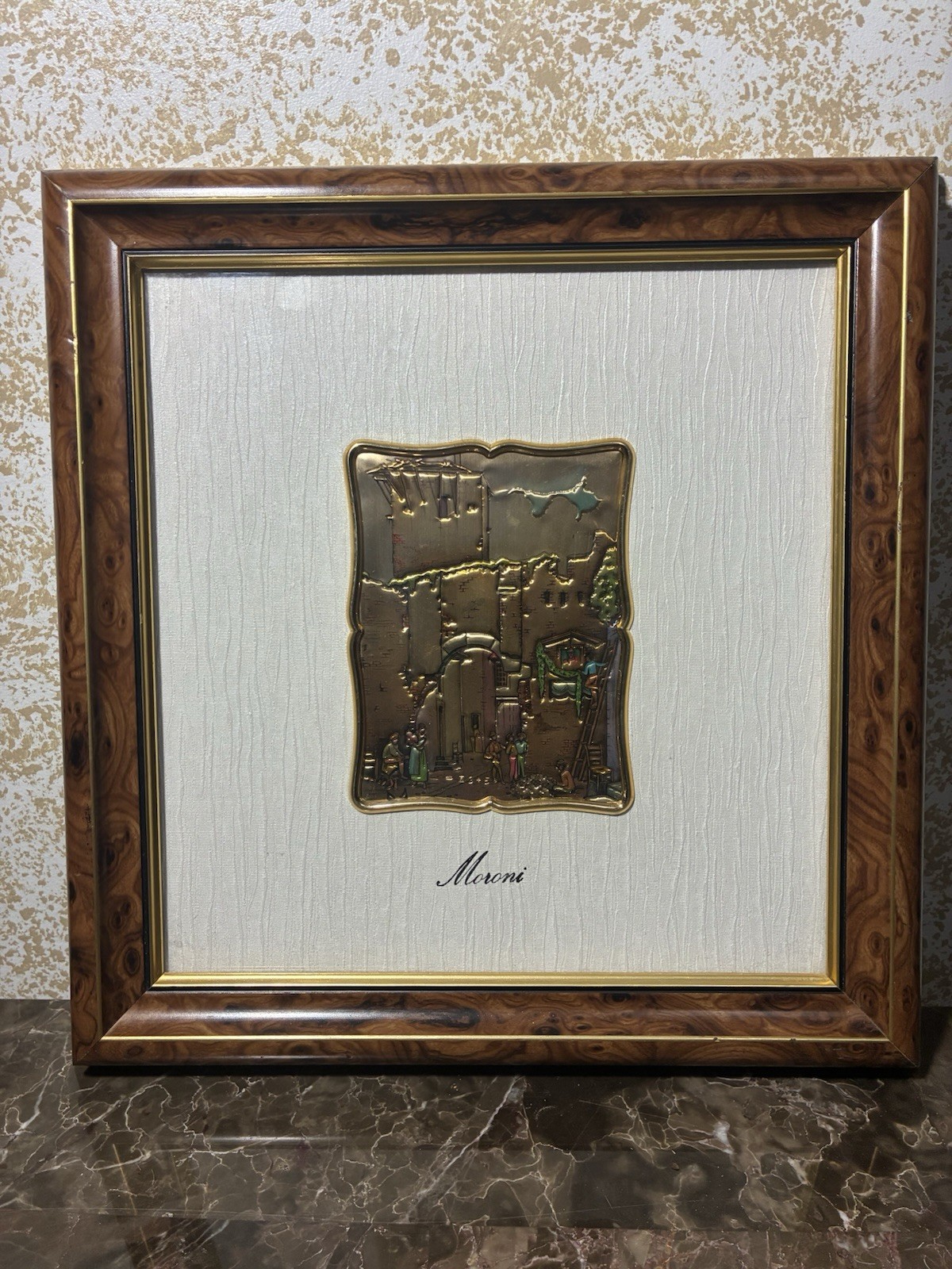 Vintage Creazioni Artistiche Wood Frame Miniature Artworks. Made in Italy Moroni Vintage Creazioni Artistiche Wood Frame Miniature Artworks. Made in Italy Moroni