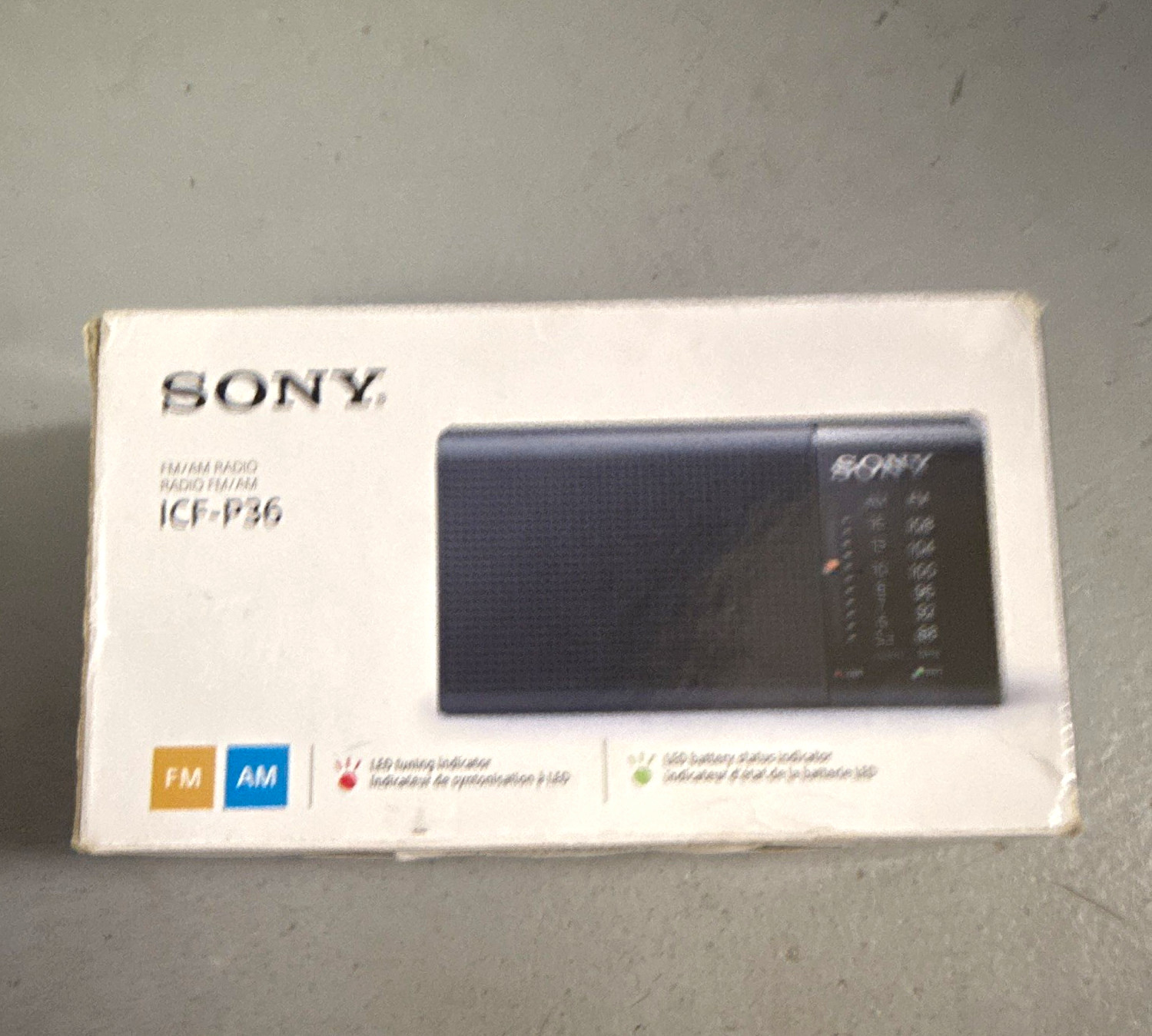 NEW SONY ICF-P36 FM/AM PORTABLE RADIO W/LED INDICATORS & HAND STRAP NEW SONY ICF-P36 FM/AM PORTABLE RADIO W/LED INDICATORS & HAND STRAP
