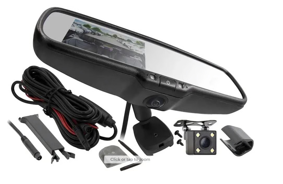 iBeam TE-360M45 Universal 360 degree Dashcam/Rearview Mirror - Kit