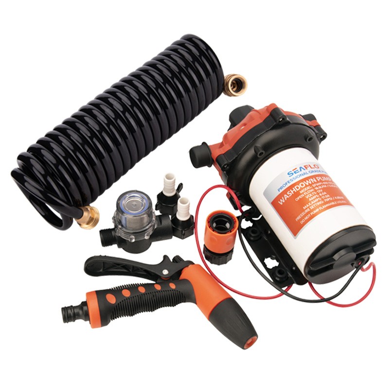 12V SEAFLO 70PSI Boat Washdown Pump Kit Self-Priming Caravan RV Wash Pump 5GPM