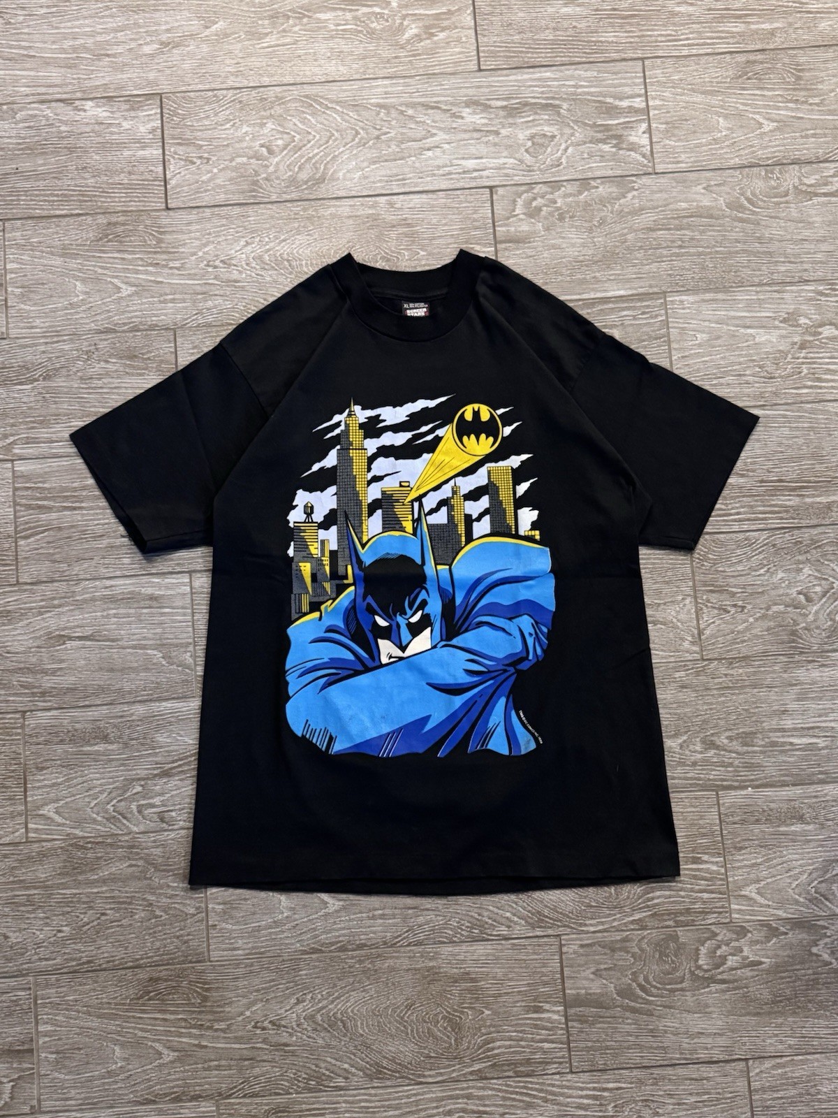 Vintage 1989 Batman Shirt XL Gotham City Screen Stars Best Single Stitch 80s DC