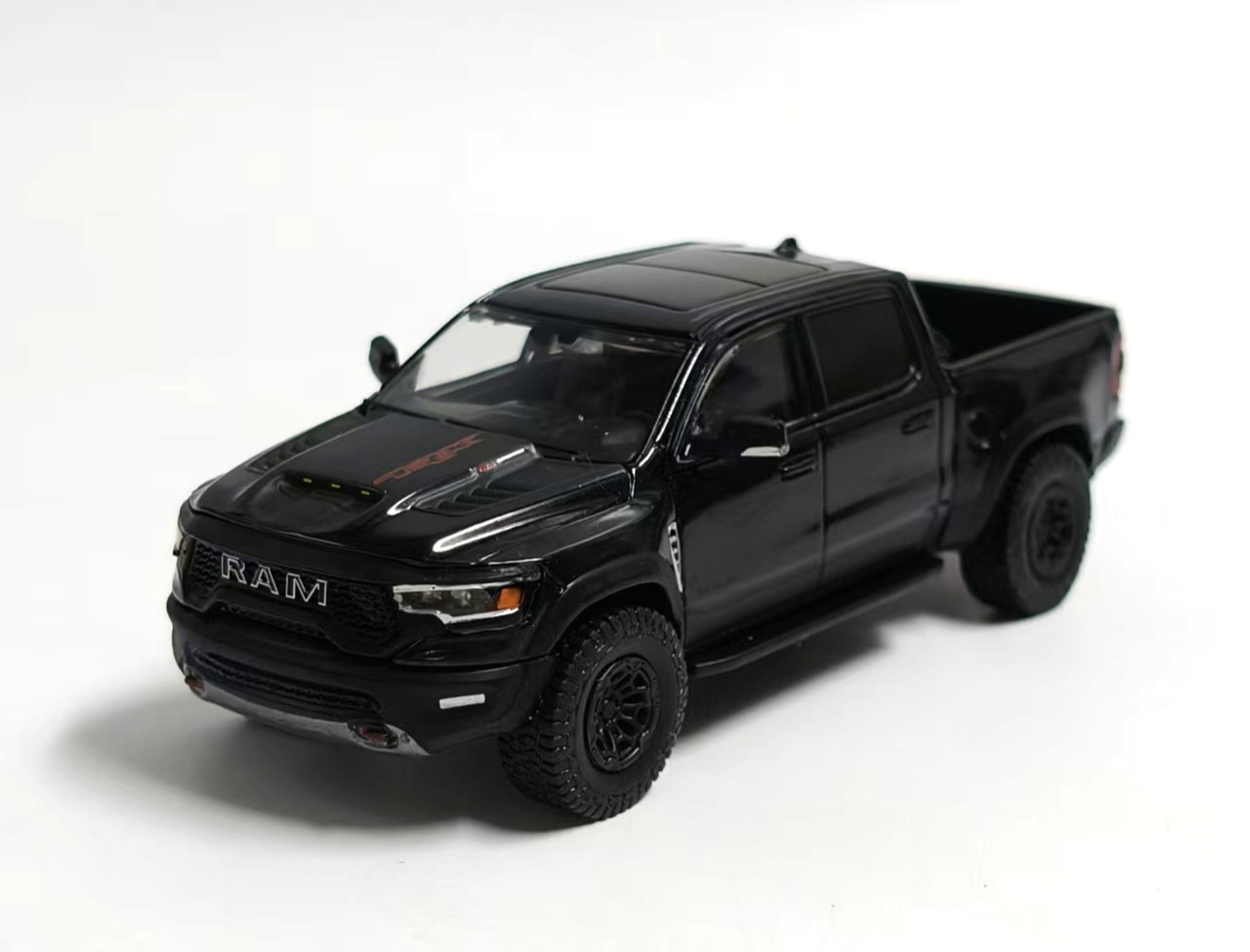 Shadow Pro 1/64 Dodge RAM 1500 TRX Black Pickup #664 Diecast Car Model
