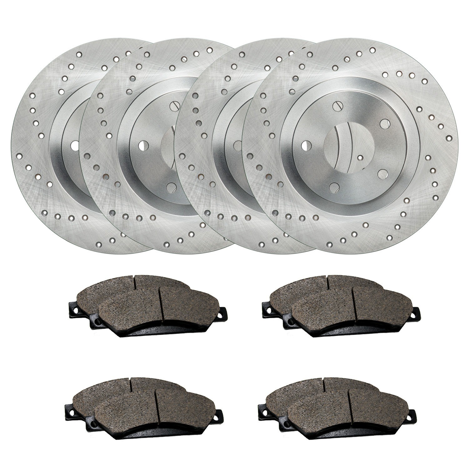 Front & Rear Drilled Brake Rotors + Pads for 2015 2016 2017-2020 Acura TLX Front & Rear Drilled Brake Rotors + Pads for 2015 2016 2017-2020 Acura TLX