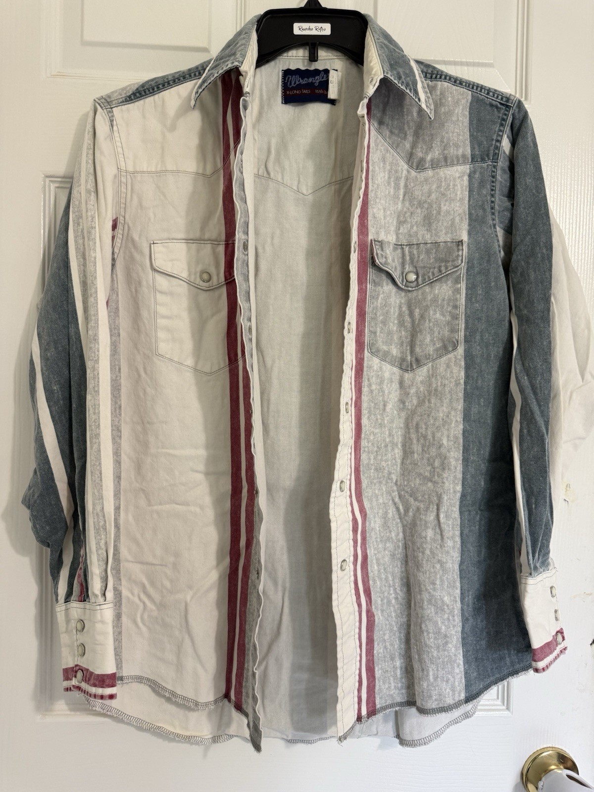 Wrangler Brushpopper Western Vintage Shirt 15.5-34 Medium