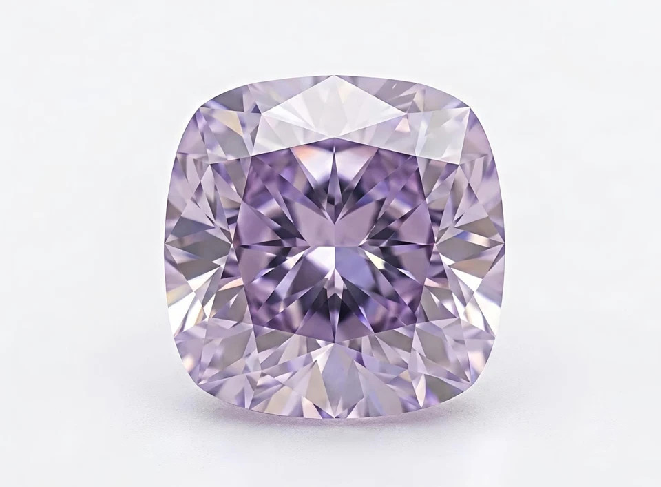 Huge 5 CT Cushion Cut Fancy Purple Color VVS1 Clarity Diamond 10MM Gemstone+Gift