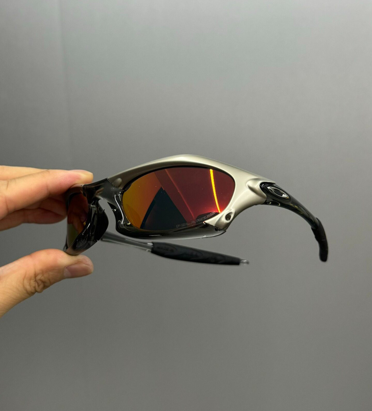 Vintage Y2K Oakley Splice Polarized Sunglasses Red Lenses Mixed Material Frame Vintage Y2K Oakley Splice Polarized Sunglasses Red Lenses Mixed Material Frame