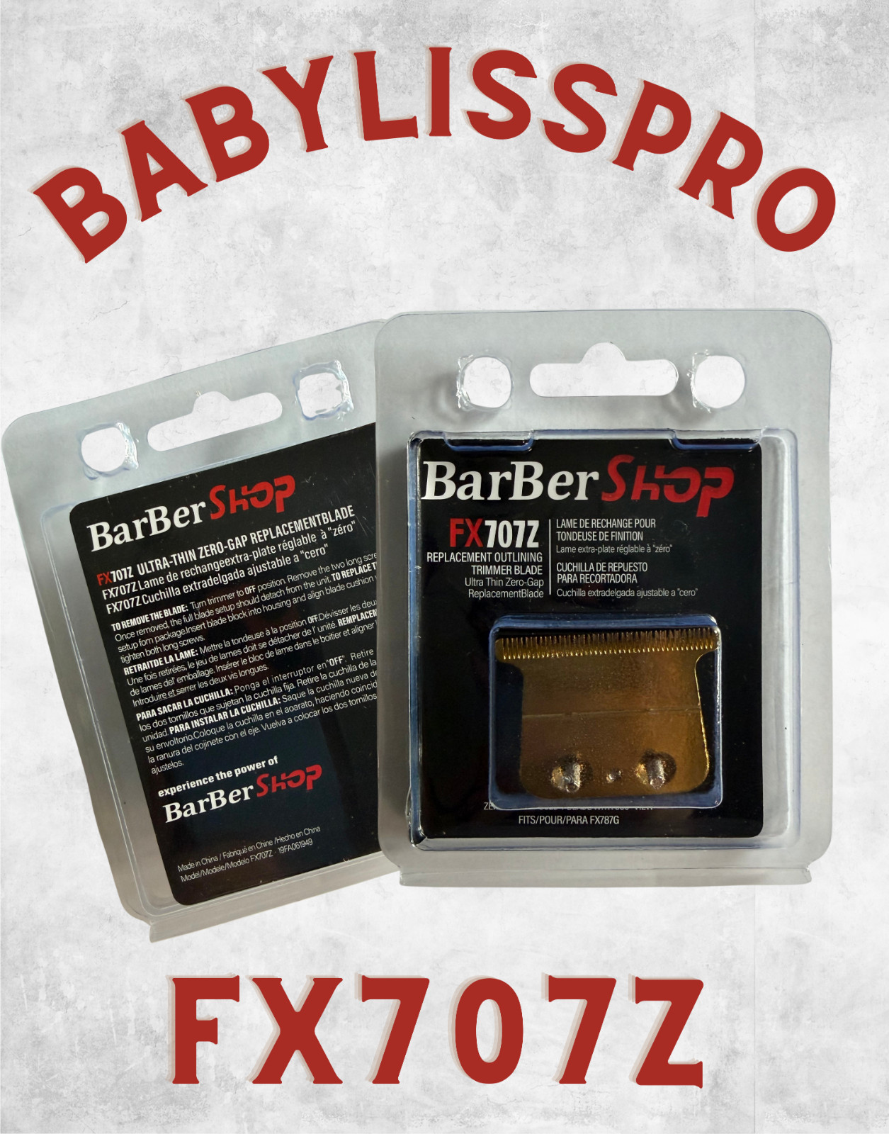 For BaBylissPro FX707Z Replacement DLC Titanium Coated Trimmer Blade