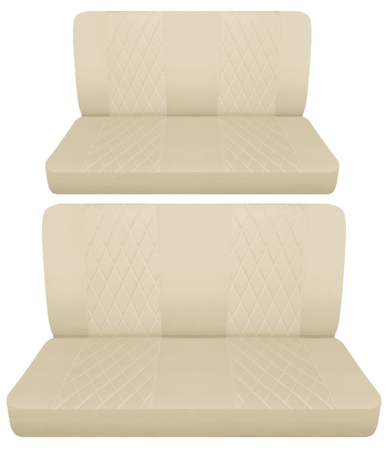 Fits 1963 to 1968 Buick Wildcat 4 Door Front and Rear bench seat covers beige