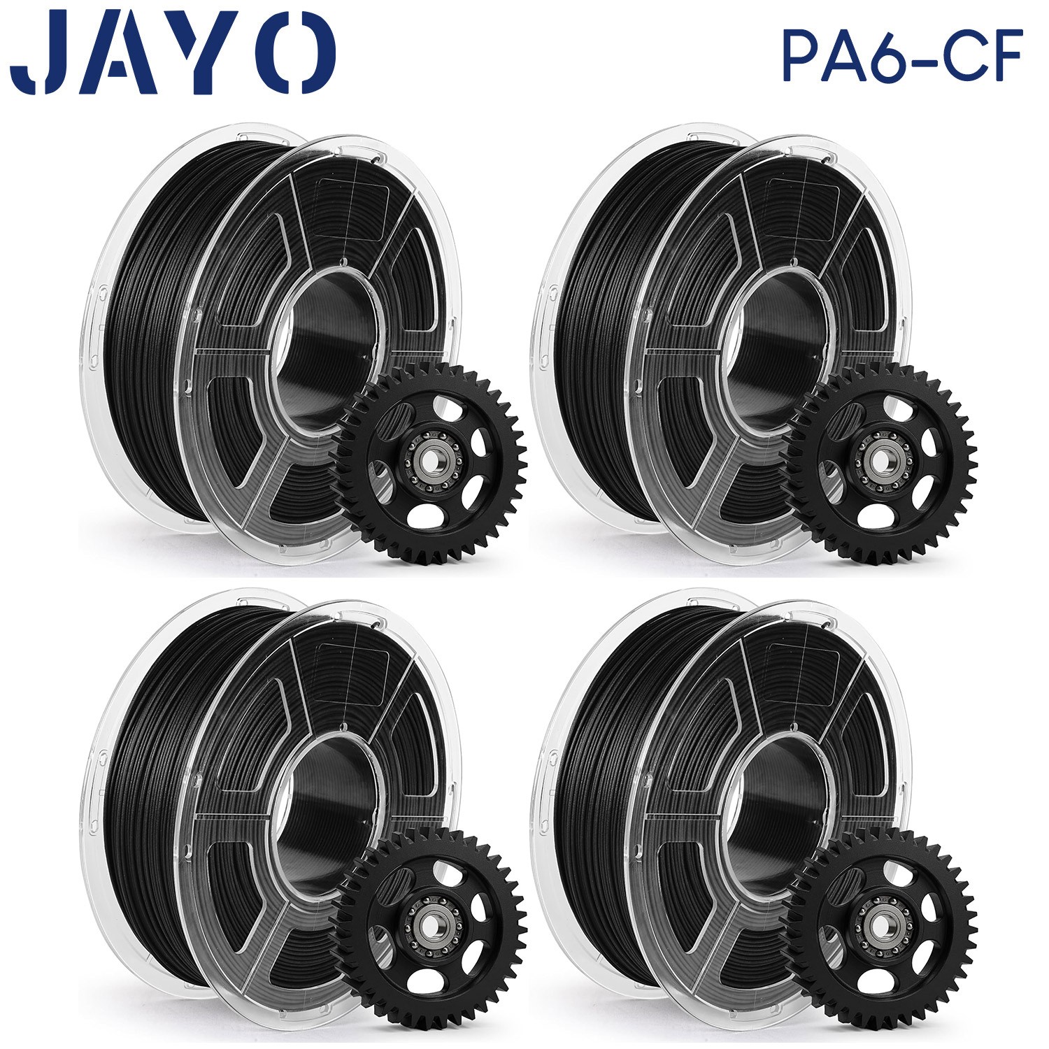 JAYO 4*1KG Black PA6-CF Nylon Carbon Fiber Filament 1.75mm High Strength 209°C JAYO 4*1KG Black PA6-CF Nylon Carbon Fiber Filament 1.75mm High Strength 209°C