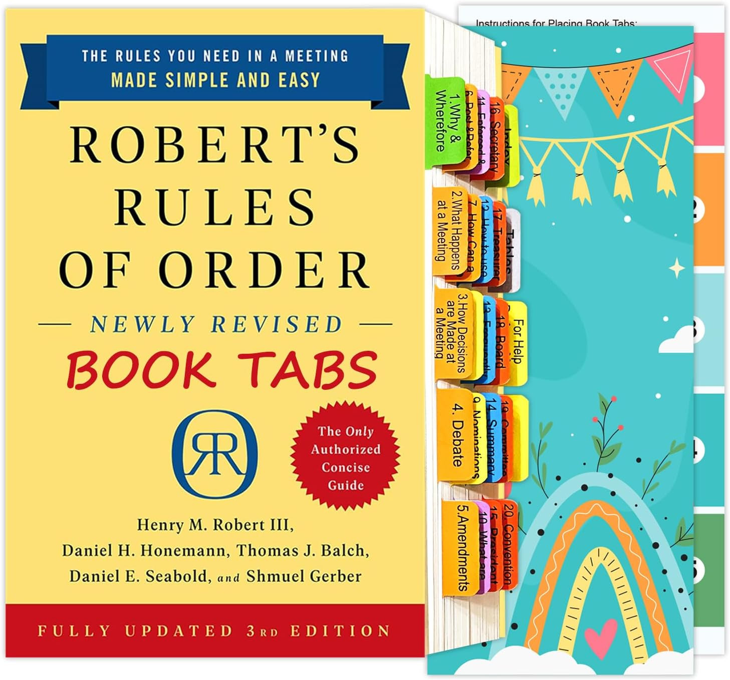 Book Tabs for Robert\'S Rules of Order Newly Revised in Brief, 3Rd Edition,23 Book Tabs for Robert\'S Rules of Order Newly Revised in Brief, 3Rd Edition,23