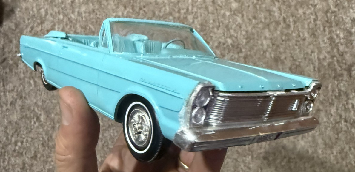 AMT 1965 FORD GALAXIE 500 CONVERTIBLE DEALER PROMO MODEL CAR MPC JO-HAN AQUA 67