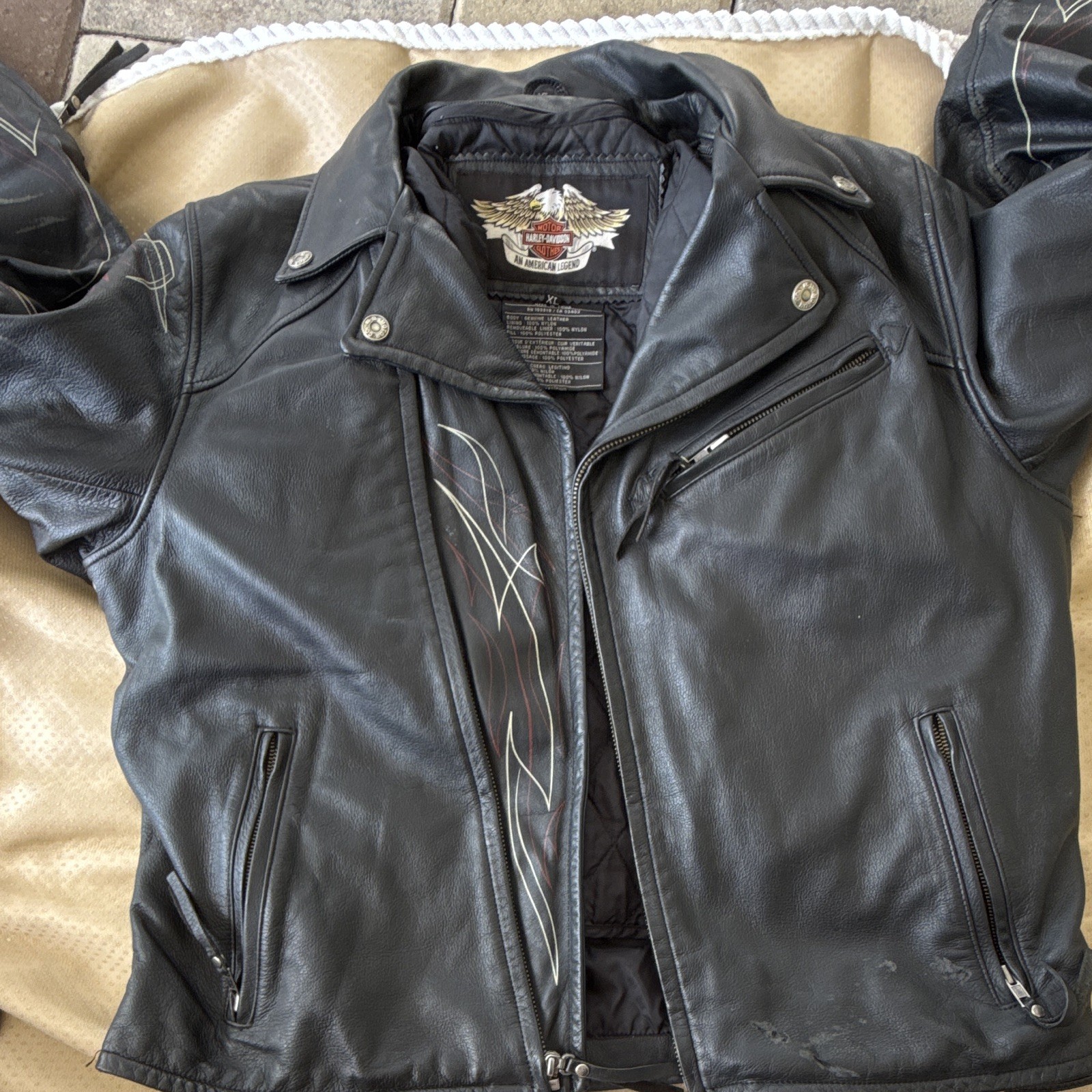 Vintage Harley-Davidson Black Leather Jacket Custom Speed MotorClothes Vintage Harley-Davidson Black Leather Jacket Custom Speed MotorClothes