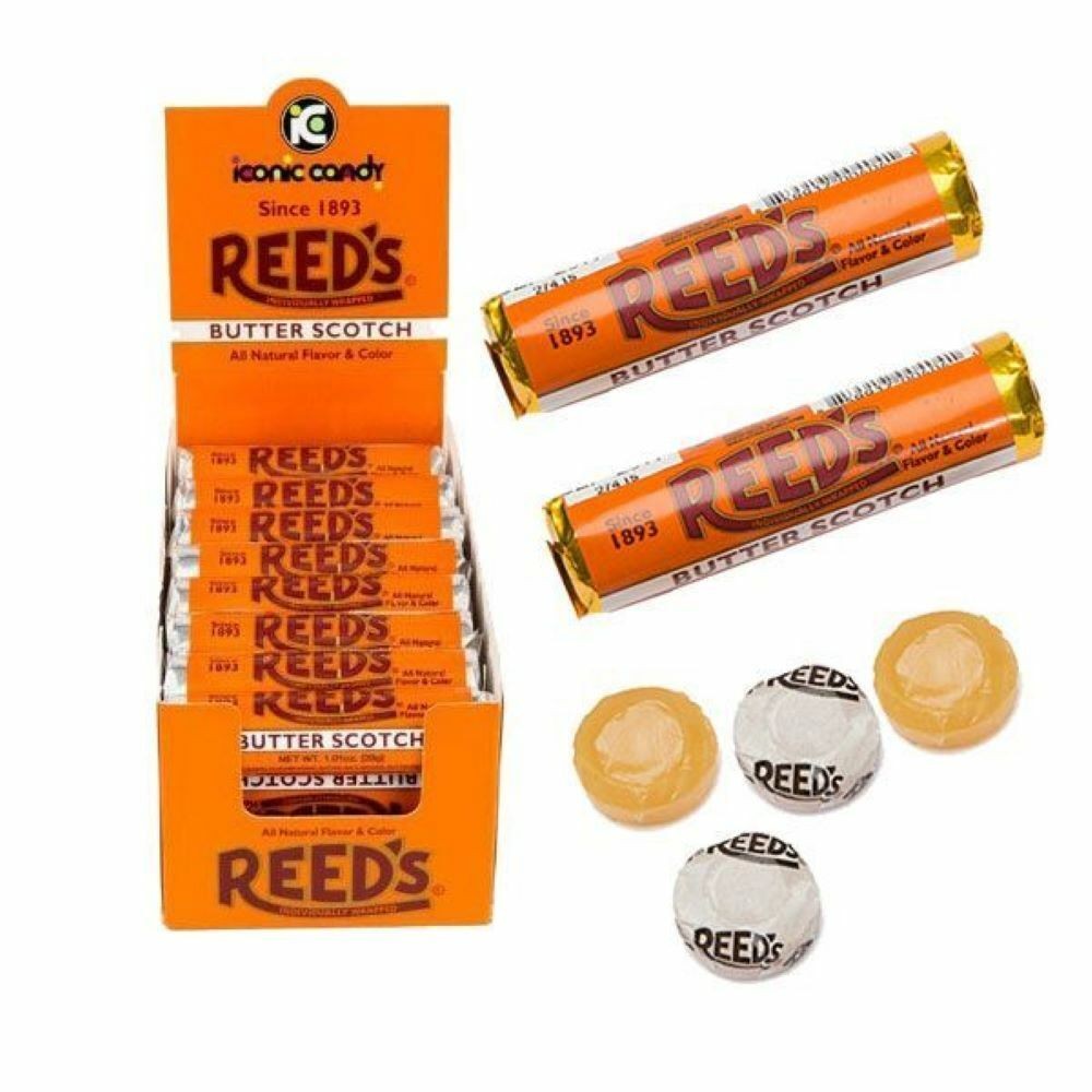 BUTTERSCOTCH HARD CANDY by REED\'S - Varied ROLLS - SHIPS FREE