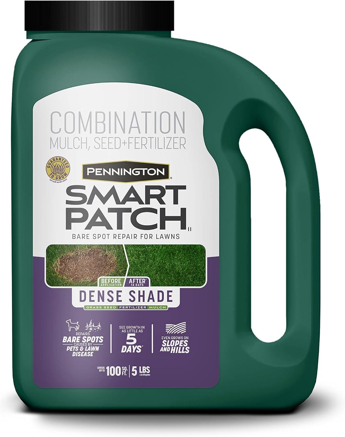Pennington Smart Patch Dense Shade 5lb 100 sq. ft. Grass Seed Bare Spot Repair Pennington Smart Patch Dense Shade 5lb 100 sq. ft. Grass Seed Bare Spot Repair