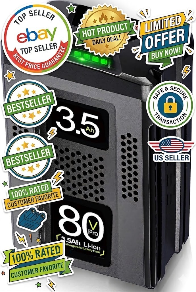 80V 3.5Ah Lithium Ion Battery Replacement for Greenworks Pro 80 Volt Battery