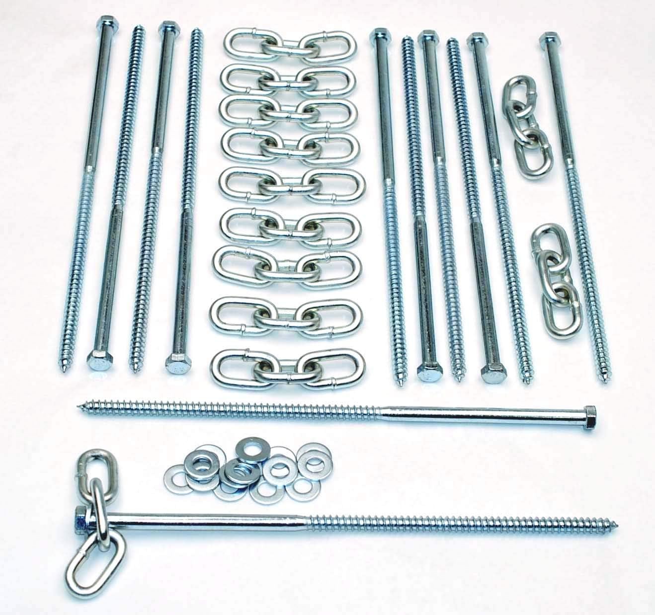 12 pc Lag Screws 3/8 x 12 Tent Stakes Festival Kit with Chain Links and Washers 12 pc Lag Screws 3/8 x 12 Tent Stakes Festival Kit with Chain Links and Washers