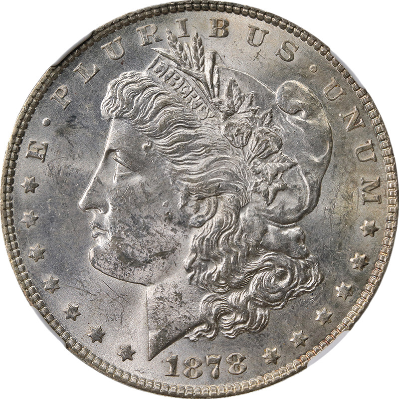 1878-P 7TF Rev 78 Morgan Silver Dollar NGC MS61 Nice Eye Appeal Nice Strike