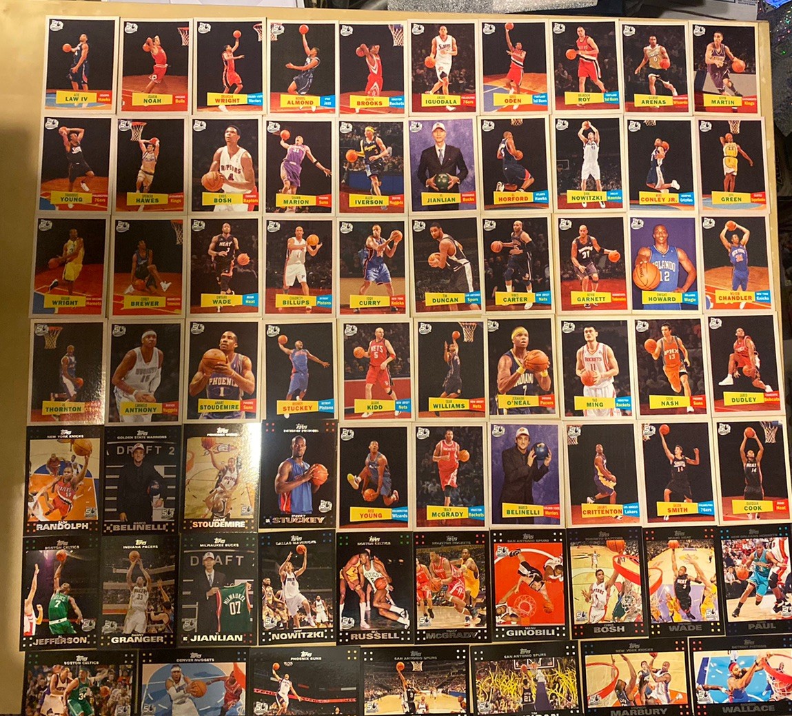 2007-08 Topps 50th Anniversary & 1957-58 Variations Basketball Trading Card Lot