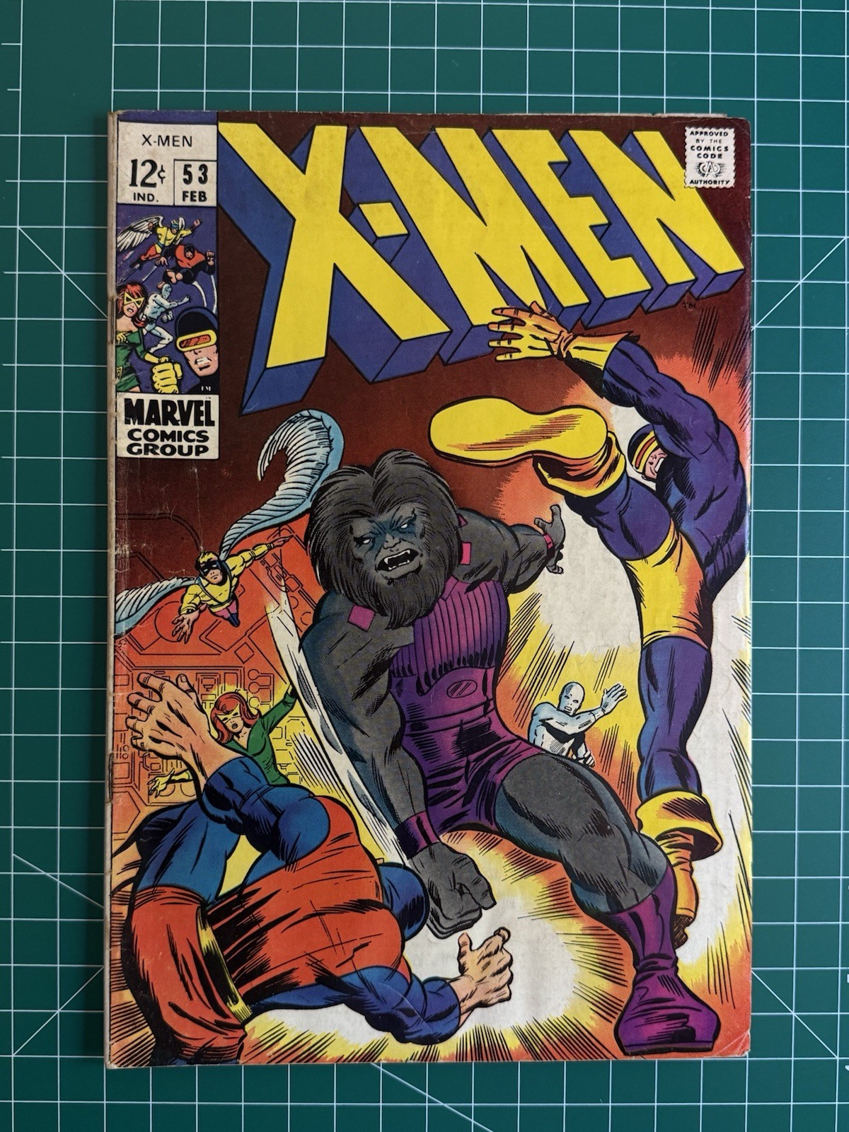 X-Men #53 (1969) Barry Windsor-Smith Cover Origin of Beast Marvel Comics 