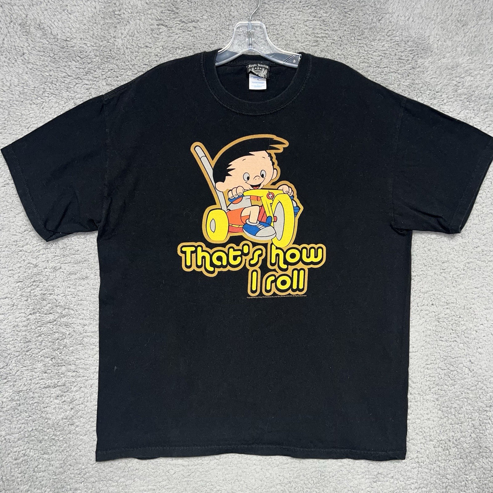 VTG Bobby\'s World T Shirt Men\'s Sz L Black That\'s How I Roll Ripple Junction Tee
