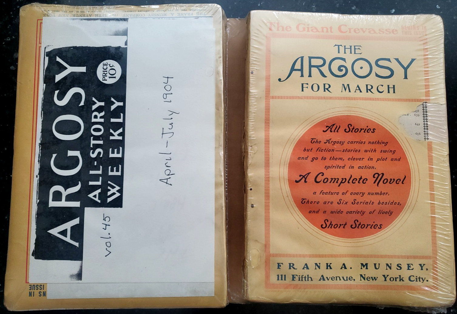 The ARGOSY Pulp Magazine Lot of 7 ~ 1902, 1904 The ARGOSY Pulp Magazine Lot of 7 ~ 1902, 1904