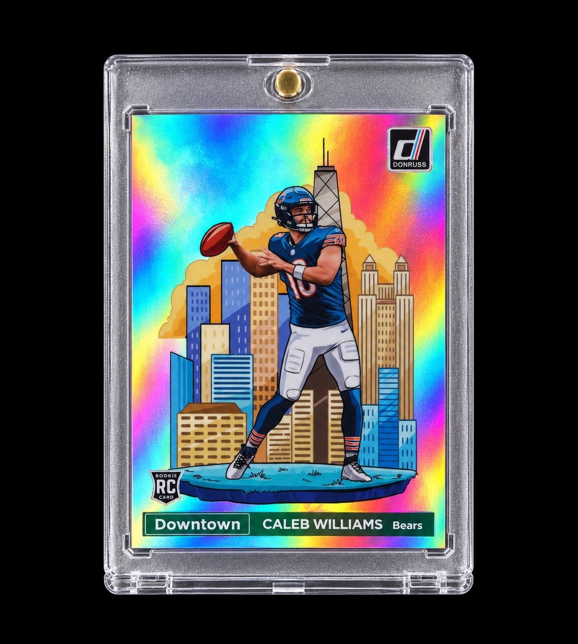 CALEB WILLIAMS ROOKIE DOWNTOWN 2024 DONRUSS DOWNTOWN Authentic Jumbo RC BEARS