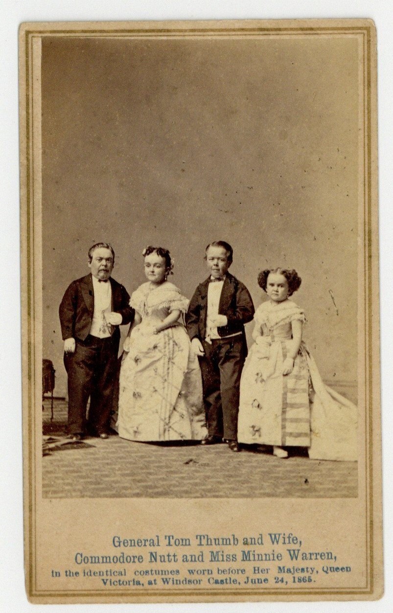 Gen Tom Thumb 1865 Circus Sideshow PT Barnum Commodore Nut Lavinia Warren CDV 