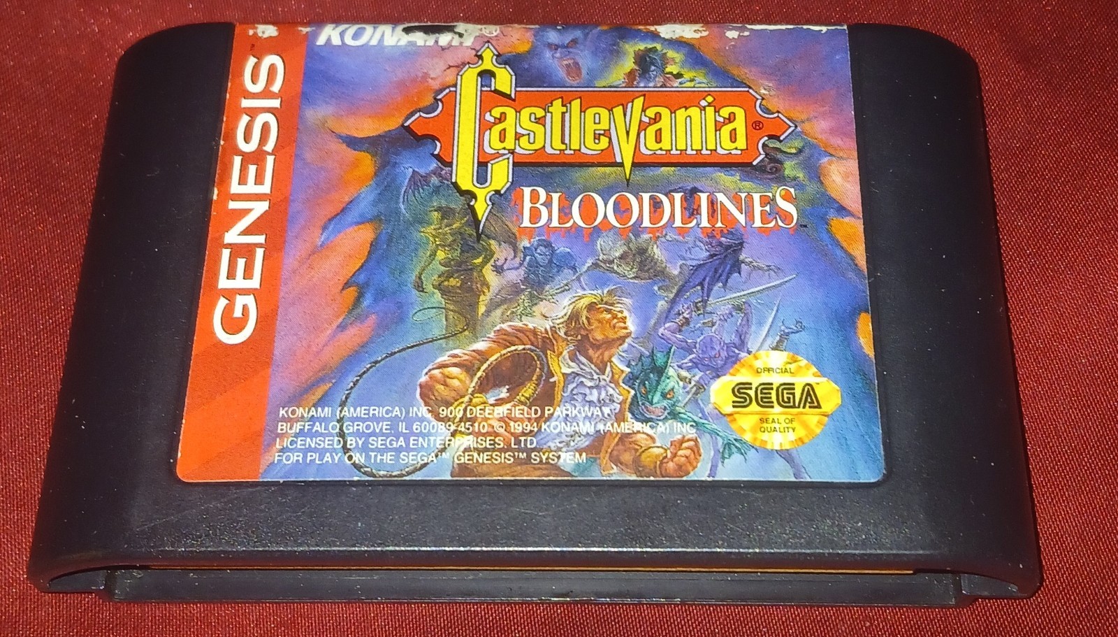 Vtg Castlevania: Bloodlines Sega Genesis 1994 Game ONLY Tested & Works Properly