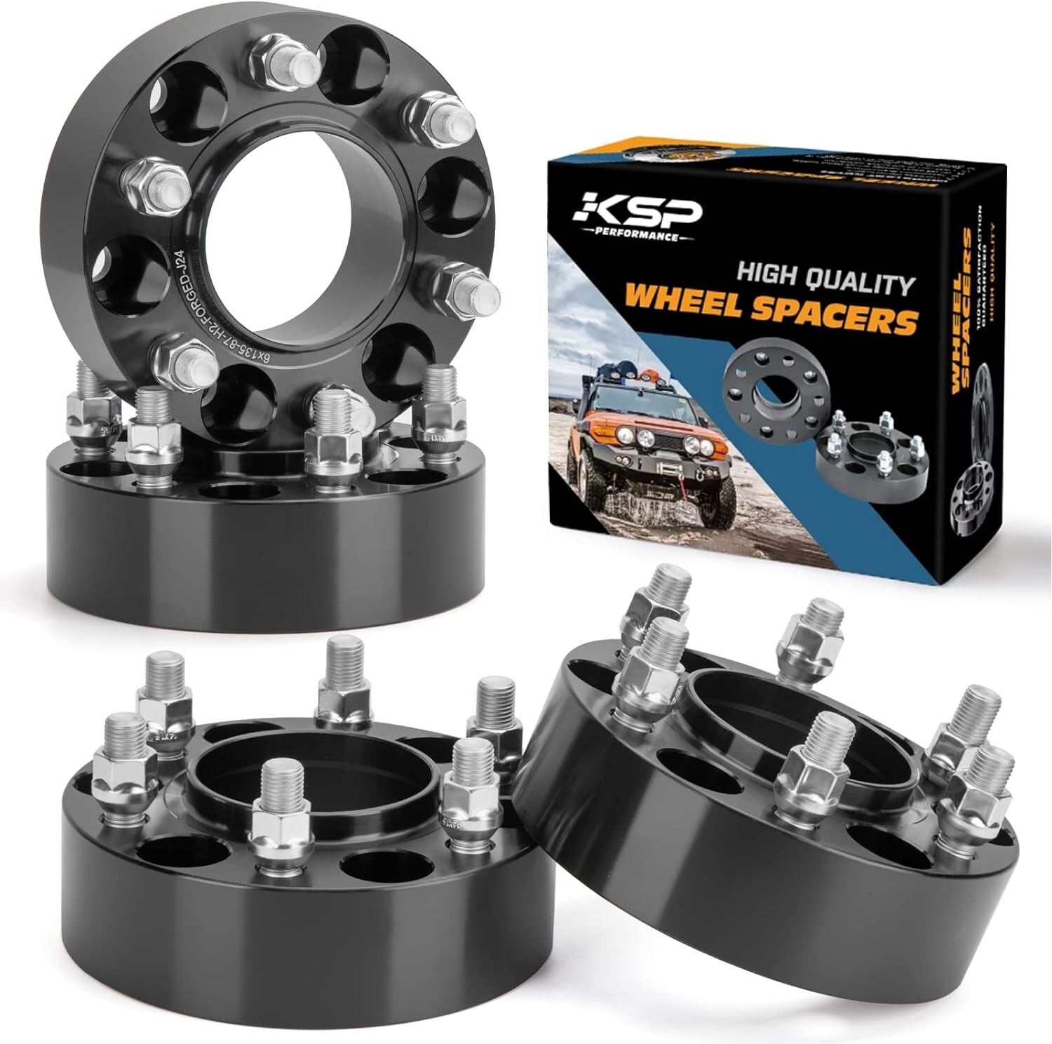 KSP 4pcs 2'' 6x135mm M14x1.5 Hubcentric Wheel Spacers for 2015-2025 Ford F150