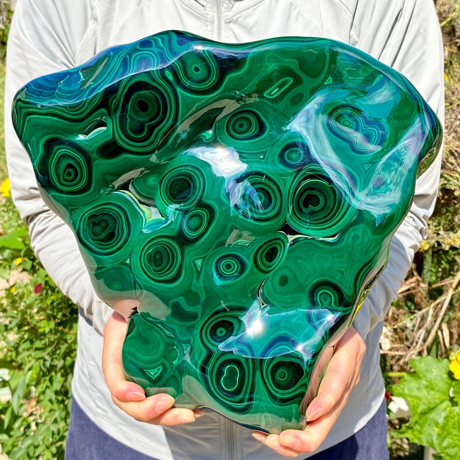 23.32LB Natural Polished Malachite Mineral freeform specimen Reiki Stone