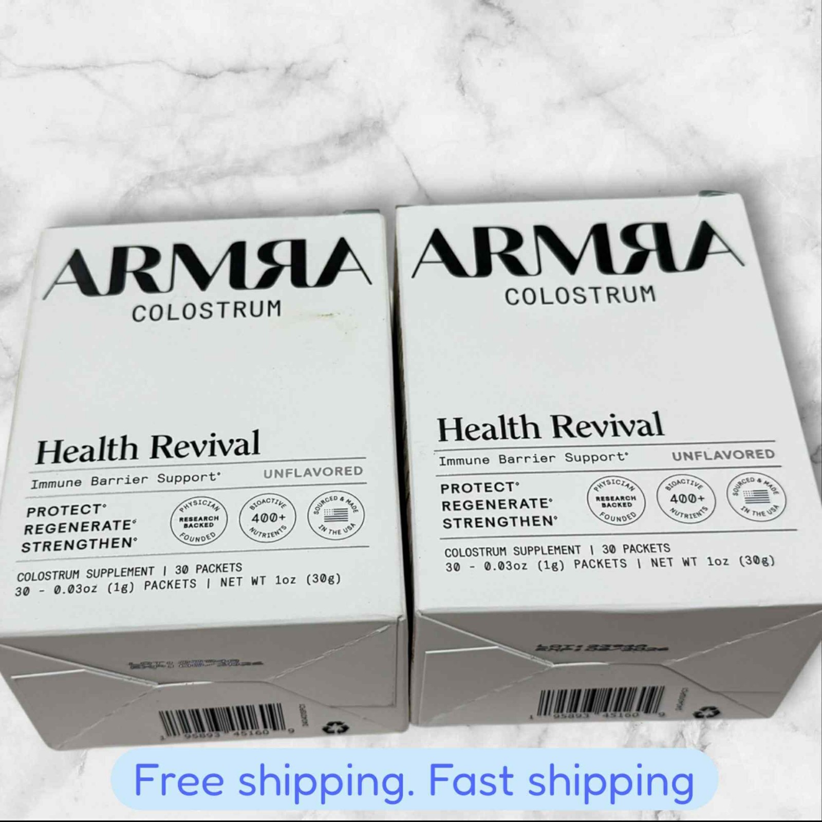 FOR 2 ARMRA Colostrum Immune Revival Unflavored 30 Packets Each EXP12/2026+ NEW FOR 2 ARMRA Colostrum Immune Revival Unflavored 30 Packets Each EXP12/2026+ NEW