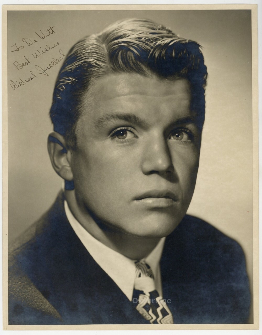 Richard Jaeckel Hand Signed 11x14 Oversized Portrait Photo 1946 Handsome Hunk 
