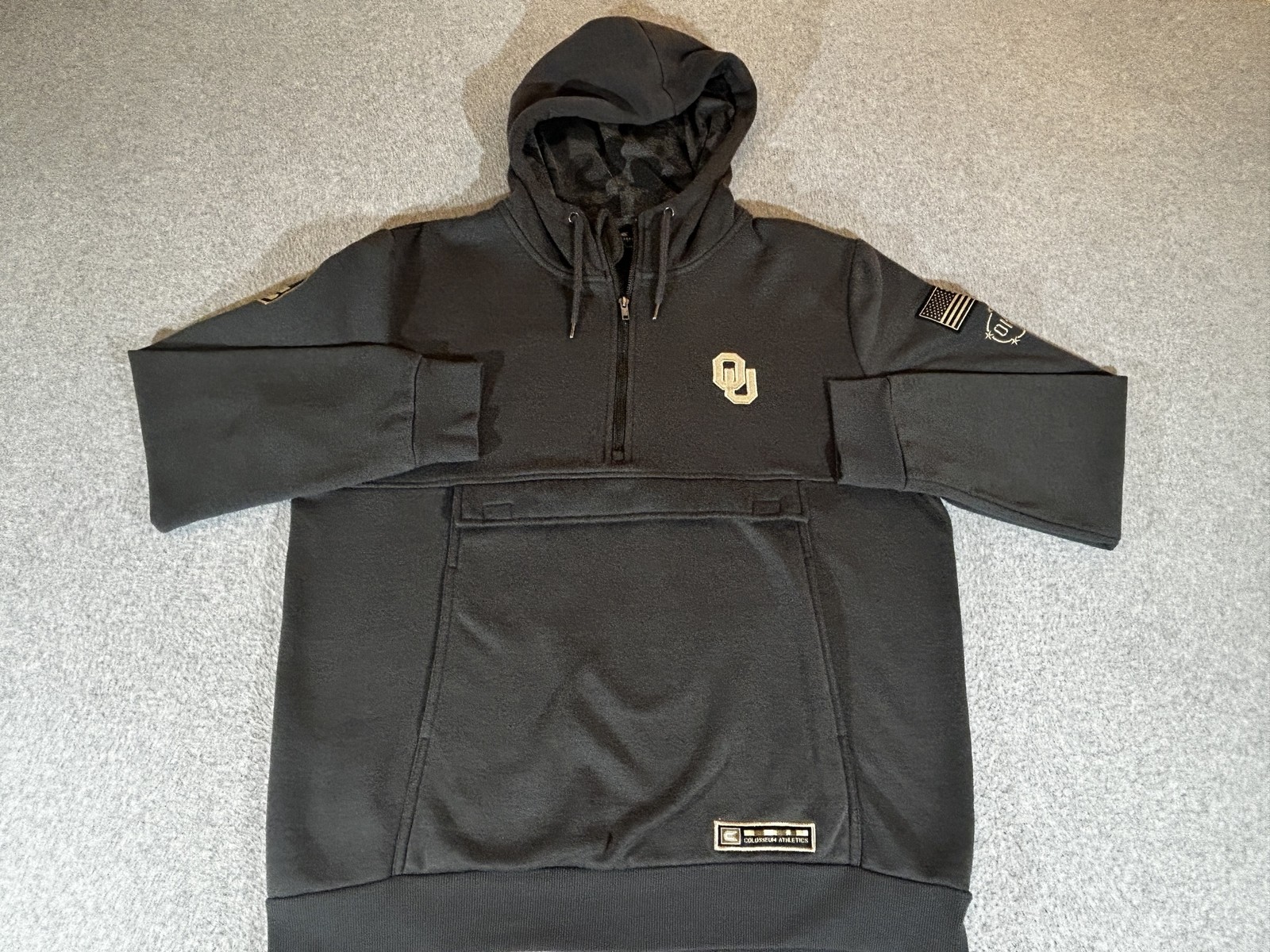 Oklahoma Sooners Hoodie Men XL Pullover Military OU Operation Hat Trick OHT Gray